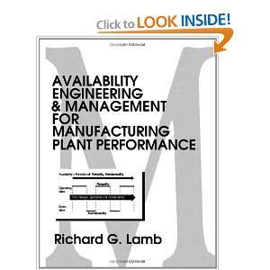   Manufacturing Plant Performance (9780133241129) Richard G. Lamb