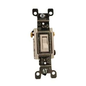 Leviton 1453 WCP 15 Amp, 120 Volt, Toggle Framed 3 Way AC Quiet Switch 