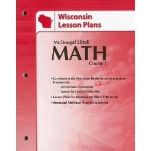  Wisconsin Lesson Plans Math Course 1 (9780618808250 