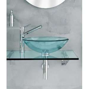 Linea 31.5 x 19.7 Barujo Wall Mount Bathroom Countertop Glass Finish 