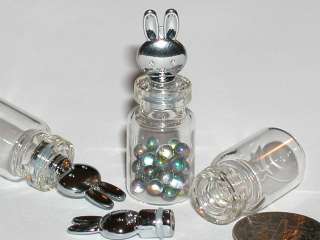   Bunny Rabbit tube perfume oil bottle vial cork plug bottle NEW*  