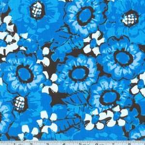   Daisies Blue Fabric By The Yard mark_lipinski Arts, Crafts & Sewing