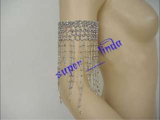 Hot!1 Pair Belly Dance Arm Bracelet wt elastic Silver  