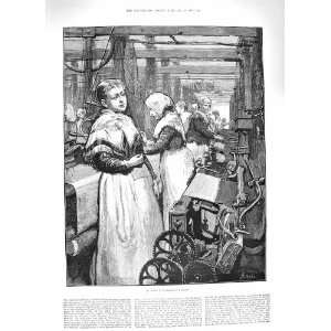  1883 WORK WOOLLEN FACTORY TEXTILE INDUSTRY WOMEN