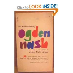  Pocket Book of Ogden Nash Ogden Nash Books