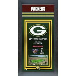   Bay Packers Framed Super Bowl Championship Banner: Sports & Outdoors