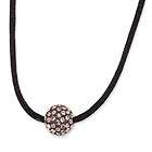   plated Pink Crystal Fireball Necklace vintage costume/fashion jewelry
