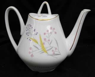 Fine BOHEMIAN CHINA Teapot with Foral Design ~ Czechoslovakia  
