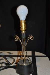   Modern Atomic Eames Era Table Lamps 2 Tier Fiberglass Shade WOW  
