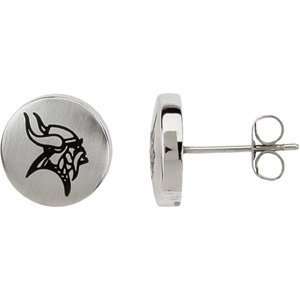  Minnesota Vikings Logo Stud Earrings Jewelry