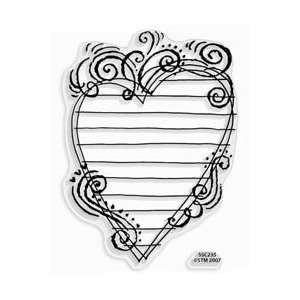   Perfectly Clear Stamps 3X4 Sheet Doodle Heart Journal