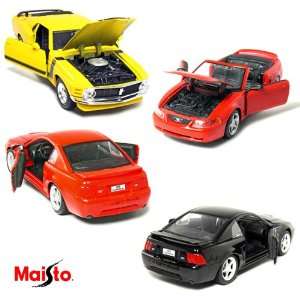  Maisto Set of 4 Mustangs Collection 1/24 Scale Toys 