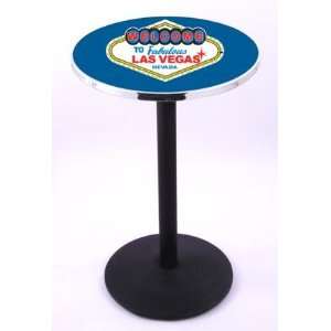 : Welcome to Las Vegas (L214) 42 Tall Logo Pub Table by Holland Bar 