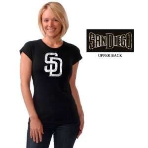  San Diego Padres Womens Distressed Ink My Team Tee 