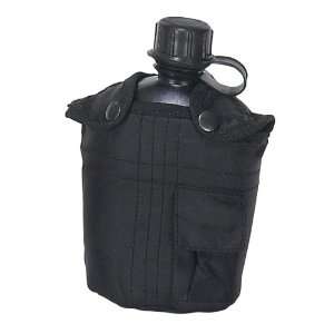  Black Fabric Covered Canteen, 1 Qt.