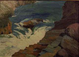 Yarnall Abbott (1870 1938) Water Over Rocks Oil Painting  