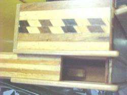 Mystery Box Hidden Compartment Pyramid Wooden Box  
