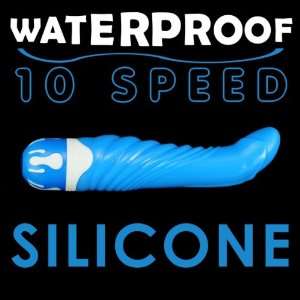  G spot Vibrator Silicone Ribbed Waterproof (Blue) Health 