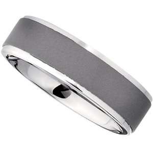  Size 09.50 08.30mm Dura Tungsten Satin/Polished Grooved 