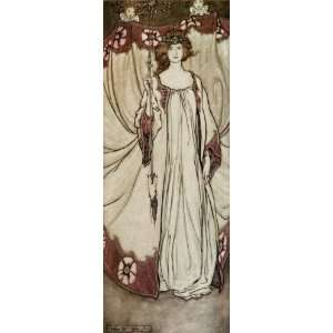   Made Oil Reproduction   Arthur Rackham   24 x 64 inches   Queen Mab