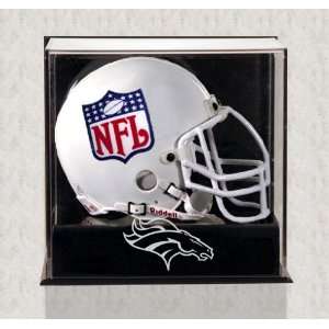   Broncos Mini Helmet Display Case   Wall Mounted: Sports & Outdoors