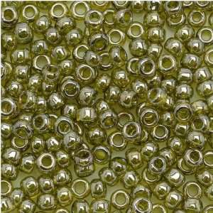  Toho Round Seed Beads 8/0 #457 Gold Lustered Green Tea 8 