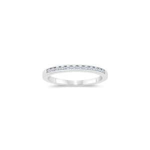  0.24 Cts Diamond Wedding Band in 14K White Gold 5.5 