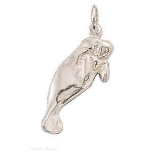  Sterling Silver Manatee Sea Cow Charm Jewelry
