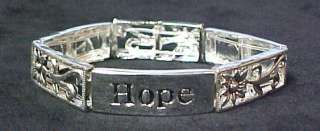 Cancer Awareness Faith Hope Love Floral Bracelet NWT FH  
