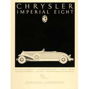  1931 Ad Chrysler Imperial Eight Roadster Dual High Gear 