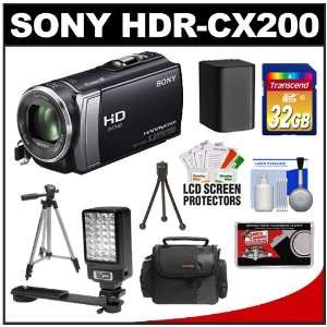 Sony Handycam HDR CX200 1080p HD Video Camera Camcorder (Black) with 
