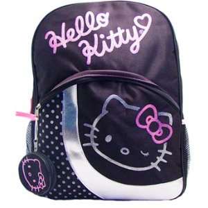  Hello Kitty Black Large Backpack w/ Free coin purse pouch 