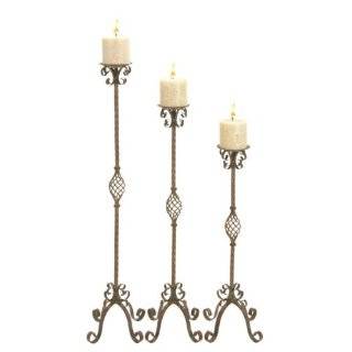   Floor Standing Wrought Metal (Light Weight) Candle Holders: Home
