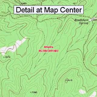 USGS Topographic Quadrangle Map   Atlanta, Nevada (Folded/Waterproof 