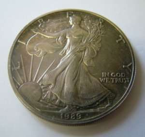 1989 US Walking Liberty Silver Dollar Coin, UK Seller  