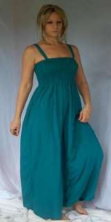 T335 TEAL/JUMPSUIT SMOCK STRAP MADE 2 ORDER 2X 3X 4X  