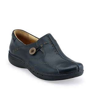   UN.LOOP Womens Navy Leather Climate Control Comfort Loafer  