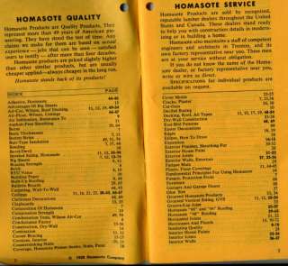 1958 HOMASOTE Handbook Catalog SOTE ASBESTOS BOARD Building Insulation 