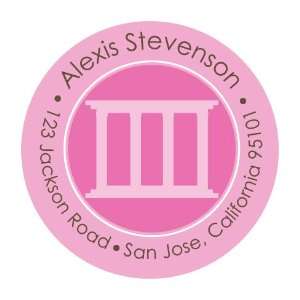  Pink Graduate School Round Stickers: Everything Else