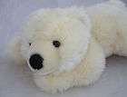 Sea World Plush White Polar Bear Teddy Lies Cream Off 12 Long