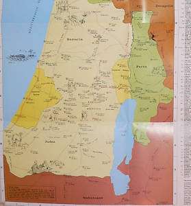 Israel Holy Land Map for Pilgrims, Bible/Biblical Study  