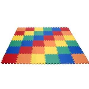 Rainbow Interlocking foam Wonder Mats: 36 Pieces at 12 X 12 X ~9/16 
