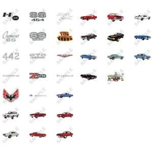 GM Muscle Cars Of The 60s & 70s Embroidery Designs on a Multi Format 