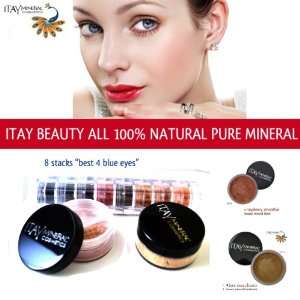 Itay Beauty Mineral Cosmetics Eye Shadow Shimmer 8 Stack Best 4 Blue 