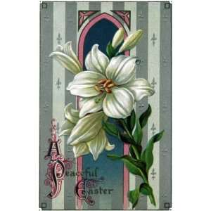  Vintage Easter Lilies Stamp