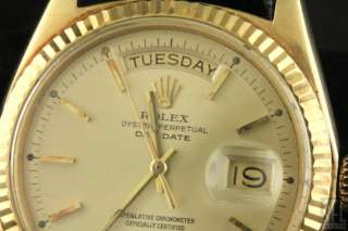 ROLEX PRESIDENTIAL 1803 18K GOLD 1970 DAY DATE AUTOMATIC MENS WATCH 