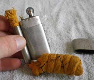Vtg OLD WWII Dual Rope/Wick Trench Lighter FEUDOR France   Works  Has 