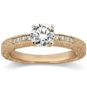  0.20ct Antique Style Diamond Engagement Ring Setting 18k 