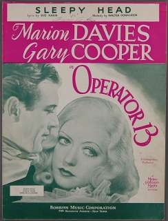 SLEEPY HEAD Operator 13 MARION DAVIES Gary Cooper 1934  