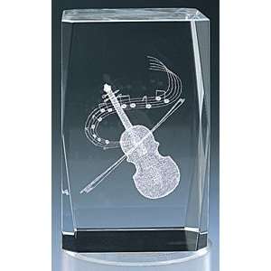 3d Laser Cut Violin Crystal